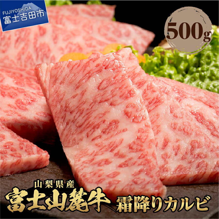 【ふるさと納税】 焼肉 BBQ 500g 牛肉 カルビ 霜降