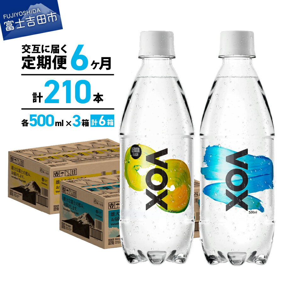【ふるさと納税】 炭酸水 定期便 ストレート レモン 【6か月ミックス定期便】 VOX 強炭酸水 35本 500ml バナジウム 強炭酸 無糖 バナジウム強炭酸水 喉越し ハイボール 割り材 国産 ソーダ ダイエット アウトドア キャンプのサムネイル