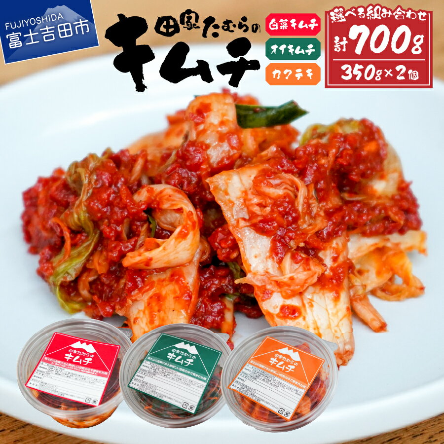 3位! 口コミ数「1件」評価「5」 キムチ 白菜キムチ オイキムチ カクテキ 選べる 350g×2個 セット 計700g 本場 手作り 国産野菜 白菜 きゅうり 胡瓜 大根 ･･･ 