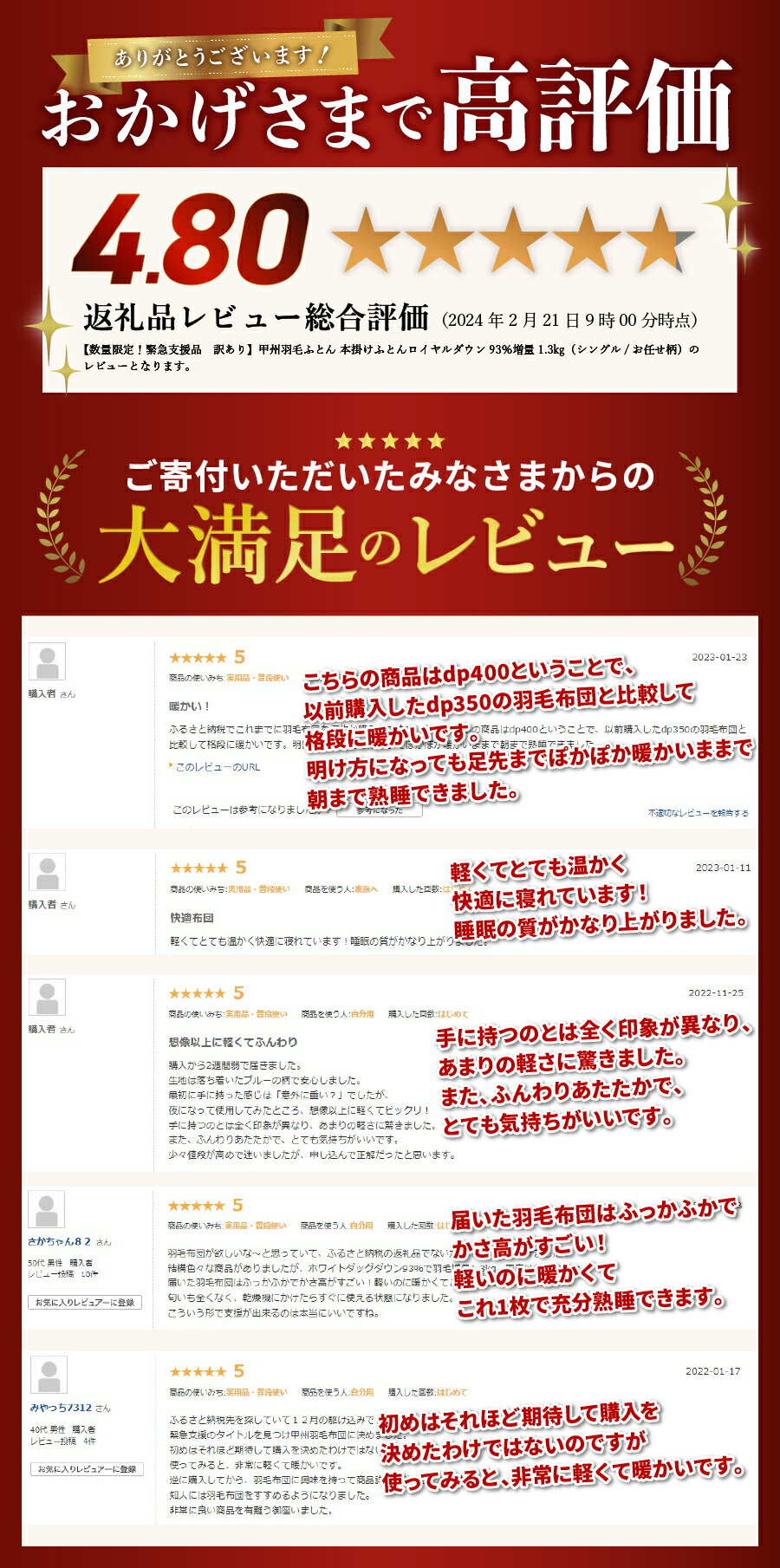 【ふるさと納税】 緊急支援 訳あり 羽毛布団 掛け布団 ゴールドラベル シングル 日本製 本掛け 立体キルト コロナ支援 数量限定 ホワイトダック ダウン 93％ 羽毛 増量 1.3kg 寝具 ふとん 国産 【甲州羽毛ふとん】