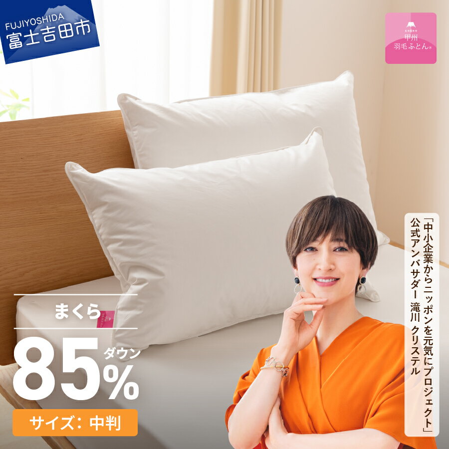 【ふるさと納税】 枕 ダウンまくら 枕カバー セット 43cmx63cm 日本製 綿100％ 柔らか