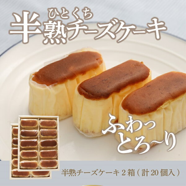 ふるさと納税 半熟チーズケーキ2箱(各10個入り)|スイーツケーキお菓子洋菓子プレゼント贈り物ギフト父の日母の日誕生日記念日内