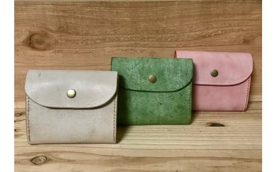 都留文科大学生が作った!全工程手作業、愛情こもった本革二つ折り財布【ベージュ】|都留文科大学 手作り 革 財布 ギフト プレゼント 送料無料