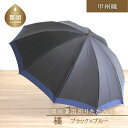 【ふるさと納税】【数量限定】橘 折りたたみ傘 60cm 10本骨(ブラック×ブルー)【小宮商店】｜甲州織 甲州織傘 折り畳み傘 晴雨兼用傘 UVカット加工 撥水加工 耐水加工 メンズ