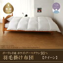 【ふるさと納税】クイーン【KING(キング)】マザーホワイトグース ダウン 93% 羽毛掛け布団 【サンモト】|羽毛布団 羽毛ふとん 布団 掛け布団 ふとん 綿100% ダウンパワー410(3)