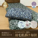 【ふるさと納税】シングル【数量限定・色柄おまかせ企画】 羽毛肌掛け布団 【サンモト】｜緊急支援 訳アリ 訳あり 羽毛肌掛けふとん 羽毛布団 羽毛ふとん ダウンケット 肌掛けふとん 肌掛け布団 イングランド産 ホワイトダックダウン93％ 370dp