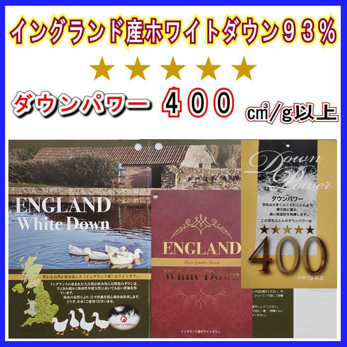 【ふるさと納税】訳アリ 羽毛布団【イングランド産ホワイトダウン93%】 ダブル 190×210cm 羽毛掛け布団【ダウンパワー400】羽毛 ダウン 羽毛ふとん 掛け布団 綿100% 二層式立体キルト イングランド産 ホワイトダウン 93%