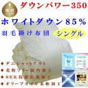 【ふるさと納税】羽毛掛け布団 無地 ホワイトダウン85% 羽毛布団 シングル 150×210cm dp350(3)