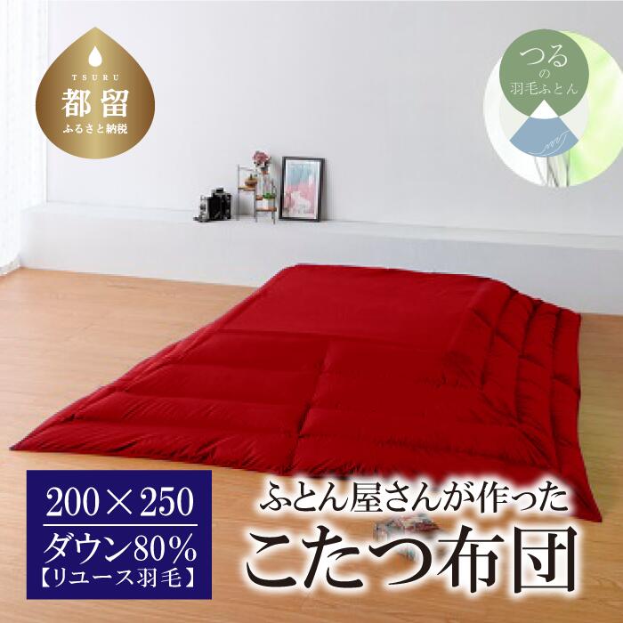 11位! 口コミ数「1件」評価「5」（長方形）あったか 羽毛こたつふとん（200cm×250cm） ダウン80％ レッド 【REREX】｜ こたつ布団 羽毛こたつ布団 送料無料･･･ 