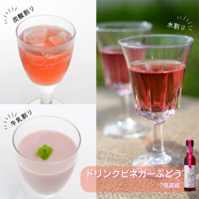 【ふるさと納税】飲む酢のイメージを変える!ドリンクビネガー3本セット(ぶどう・ゆず・生姜)　[飲むワインビネガー]【1282614】