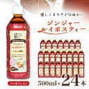 【ふるさと納税】ジンジャー ルイボスティー 500ml 24本 計12L サーフビバレッジ_ ふるさと納税 ふるさと 飲料 ペットボトル お茶 山梨県 山梨市 ...