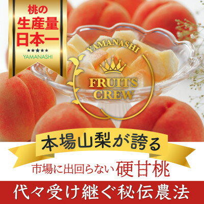 【やみつきリピーター続出】桃通が好む本場山梨の味『硬甘桃』2024年8月中旬発送【配送不可地域：離島・北海道・沖縄県・中国・四国・九州】【1468746】