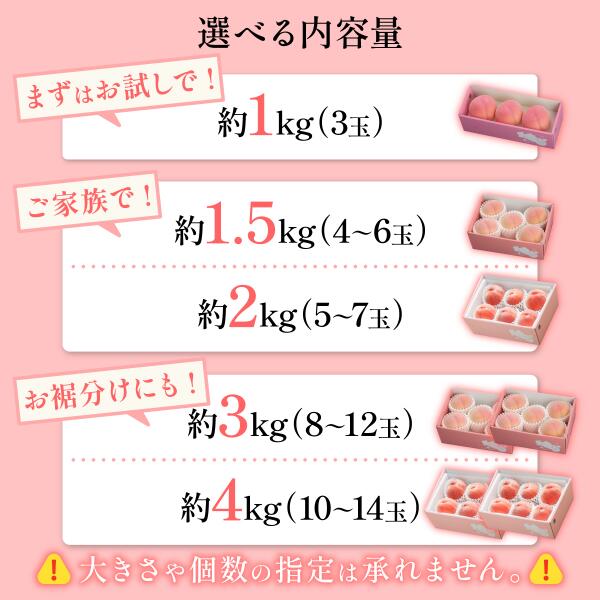 【ふるさと納税】【日本一のもも生産量】 山梨 直送 ! 旬 の 完熟桃 1kg～4kg ギフト箱入り 選べる 内容量 1kg 1.5kg 2kg 3kg 4kg _ ふるさと納税 桃 もも モモ フルーツ 果物 くだもの ギフト プレゼント 山梨県 山梨市 人気 美味しい 【配送不可地域：離島、沖縄県】