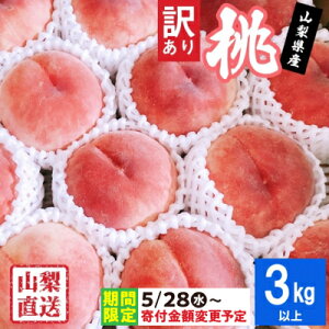 【ふるさと納税】\高評価レビュー続出!/_【寄付金額変更 13,000円→12,000円】訳あり 桃3kg以上_ ふるさと納税 桃 もも モモ フルーツ 果物 くだもの 訳アリ わけあり ふるさと 産地直送 旬 山梨 山梨県 山梨市 人気 美味しい 【配送不可地域:離島】【1370956】