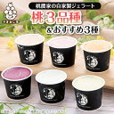 【ふるさと納税】カフェラペスカのジェラート 桃3品種とセレクト3個【配送不可地域:離島】【1591418】