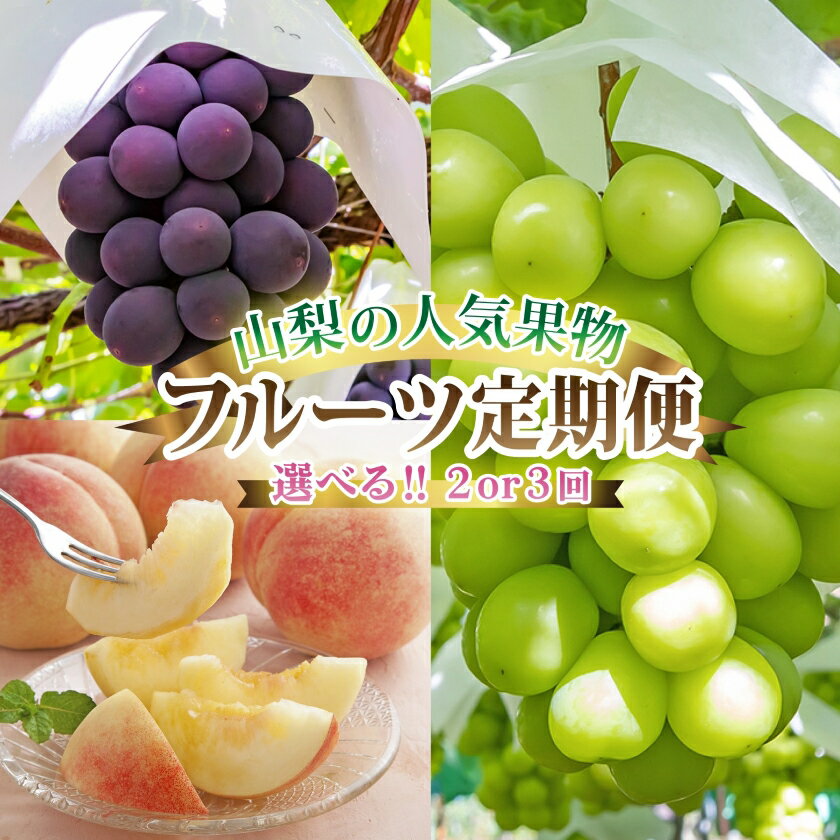 【ふるさと納税】ランキング急上昇中!_【定期便】2026年発送 旬の果物 桃・黒ぶどう・シャインマスカット 全2回or全3回_ シャインマスカット 桃 もも モモ ぶどう ブドウ 葡萄 マスカット 山梨県 山梨市 定期便 果物【配送不可地域:離島・沖縄県】【G4005775】