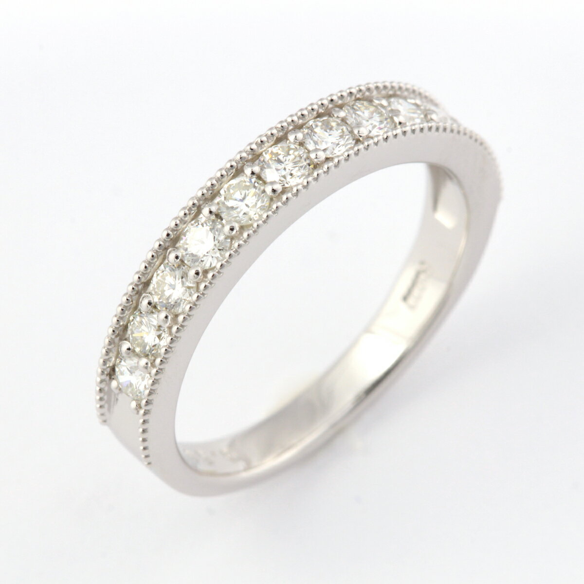【ふるさと納税】0.5ct ハーフエタニティ リング R3703DI-P【サイズ:8号〜16号(0.5刻み可)】ダイヤモンド ジュエリー アクセサリー レディース ファッション ギフト プレゼント 誕生日 記念日 お祝い おしゃれ 大人 プラチナ ハードプラチナ 指輪