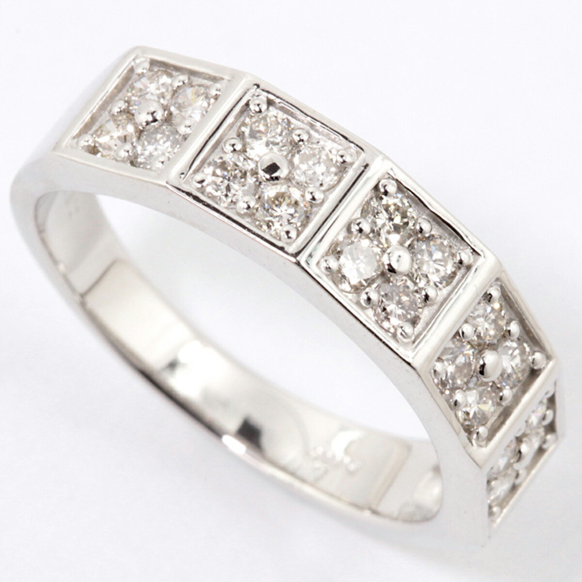 【ふるさと納税】PT950ダイヤモンド リングA 0.50ct MUR17346 【サイズ：10号〜18号】 指輪 レディース ファッション ギフト プレゼント 誕生日 記念日 お祝い 豪華 おしゃれ 大人 ジュエリーケース付 アクセサリー ジュエリー 白金