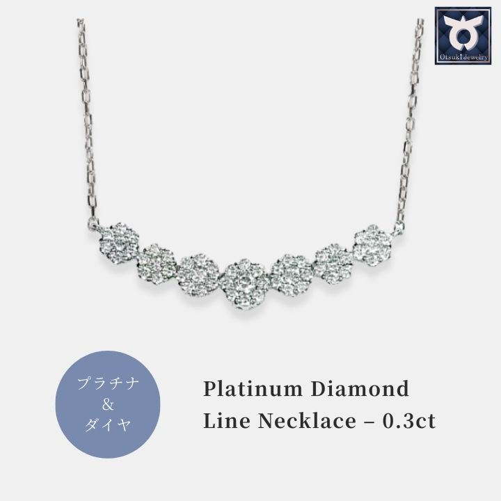 【ふるさと納税】プラチナ ダイヤ ラインネックレス 0.3CT N376DI-P レディース ファッション ギフト プレゼント 誕生日 記念日 お祝い おしゃれ 大人 ジュエリーケース付 ラッピング アクセサリー ジュエリー 鑑別書付 保証書付