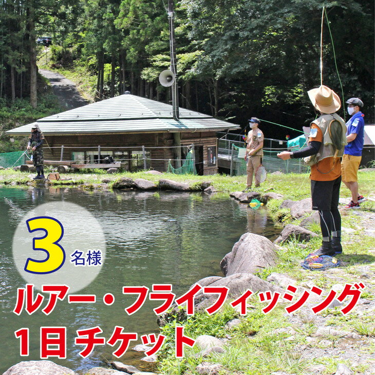 8位! 口コミ数「0件」評価「0」ルアー・フライフィッシング1日チケット（3名様）｜魚 さかな つり ニジマス ヤマメ イワナ 渓流 川