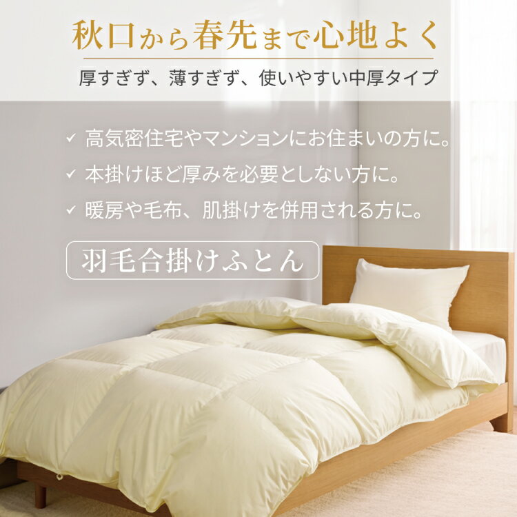 【ふるさと納税】 【春秋用】 羽毛布団 シング...の紹介画像2