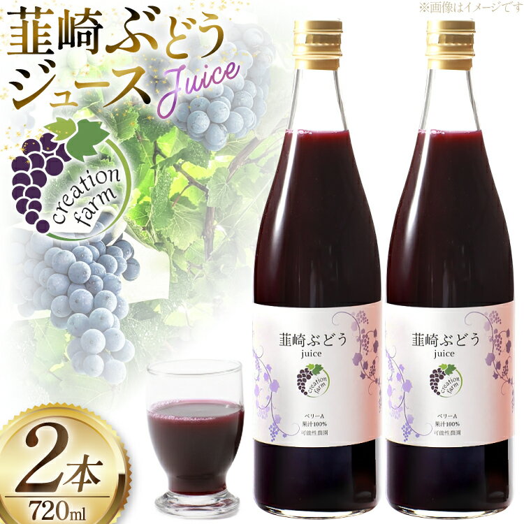 樂天商城 - 【ふるさと納税】 ジュース ぶどうジュース100％ ストレート 国産 ぶどう 韮崎ブドウジュース 720ml 2本 ぶどうジュース 葡萄 ストレートジュース マスカットベーリーA 農園 送料無料 [Creation farm 山梨県 韮崎市 20743407]