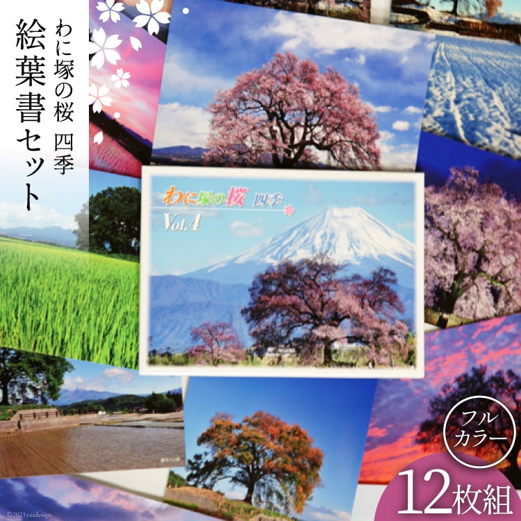 [わに塚の桜 四季]vol.4 絵葉書セット12枚組み フルカラー [スーパークラフト 山梨県 韮崎市 20741893]