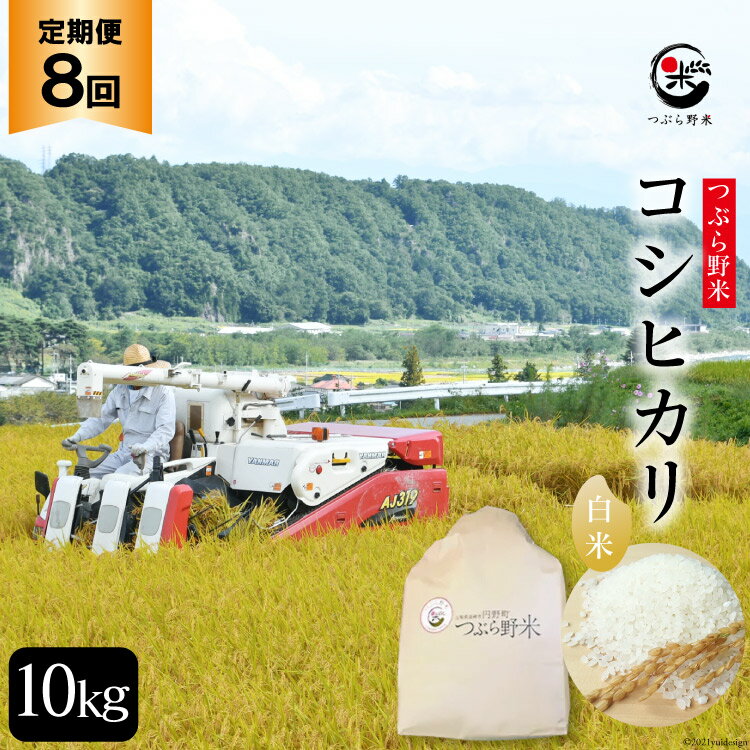 52位! 口コミ数「0件」評価「0」米 8回 定期便 つぶら野米 コシヒカリ 白米 10kg×8回 総計80kg [つぶら野米 山梨県 韮崎市 20741919] こめ コメ ･･･ 