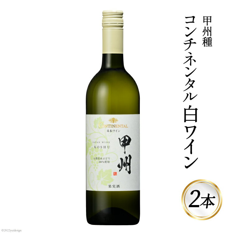 【ふるさと納税】ワイン 白 コンチネンタル 甲州 750ml×2本 [サン.フーズ 山梨県 韮崎市 20741695] 白ワイン 日本ワイン お酒 アルコールのサムネイル