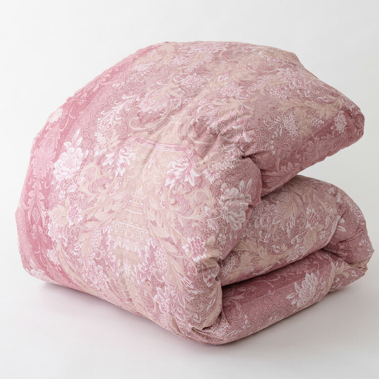 【ふるさと納税】 羽毛布団 シングル 冬用 羽毛 布団 羽毛ふとん 本掛け布団 厳選 高級羽毛生地 軽量 寝具 ホワイト グース ダウン 93％1.3kg ポーランド産 80番手サテン (アリーチェピンク) 本掛け 収納ケース付き 軽量 日本製 [川村羽毛 山梨県 韮崎市 20743578]