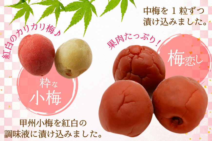 【ふるさと納税】 梅干し 粋な小梅ポット 60個入 & 梅恋しポット 30個入 [山梨農産...