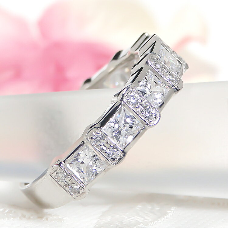 ふるさと納税 指輪 プラチナ PT900 ダイヤモンド 0.8ct 5〜16号 ラウンド プリンセスカット 幅広 豪華 ゴージャ f192074-nirasaki-10001397 山梨県韮崎市 サンプル画像2