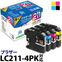 【ふるさと納税】ジット 日本製リサイクルインクカートリッジ LC211-4PK用JIT-B2114P...