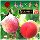 【ふるさと納税】 <2026年発送先行予約> 南アルプス市産 桃と貴陽の食べ比べセット 約2kg(5〜10玉) ふるさと納税 おすすめ 山梨県 南アルプス市 送料無料 ALPDD012