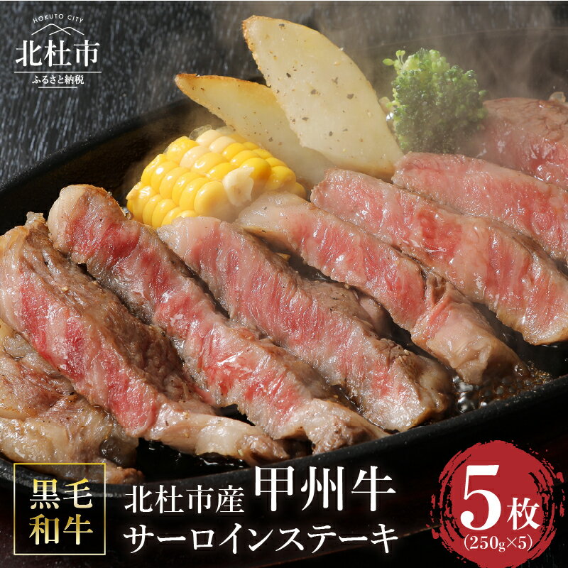 【ふるさと納税】 甲州牛 黒毛和牛 肉 サーロイン ステーキ サーロインステーキ 山梨県 北杜市産 A4・5ランク級 5枚 250g 5枚 送料無料