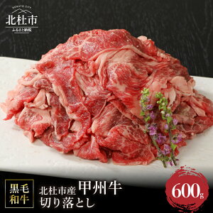 【ふるさと納税】甲州牛 黒毛和牛 肉 切り落とし 山梨県 北杜市産 A4・5ランク級 600g 送料無料 9000円 9000 10000円以下