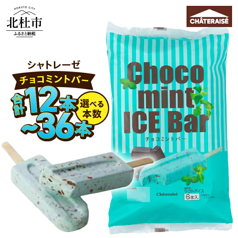 アイス チョコミント アイスバー 選べる 本数 12本 24本 36本 シャトレーゼ アイスクリーム チョコ好き ミント好き デザート おすすめ 人気 山梨県 北杜市 母の日 父の日 送料無料