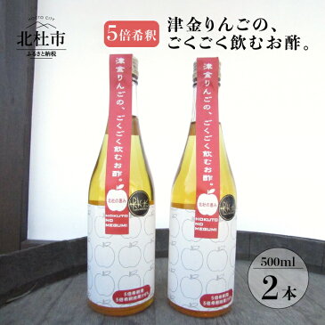 【ふるさと納税】 りんご 飲むお酢 500ml×2本セット 津金 りんご果汁 健康 お酢活 炭酸水 ドレッシング 送料無料