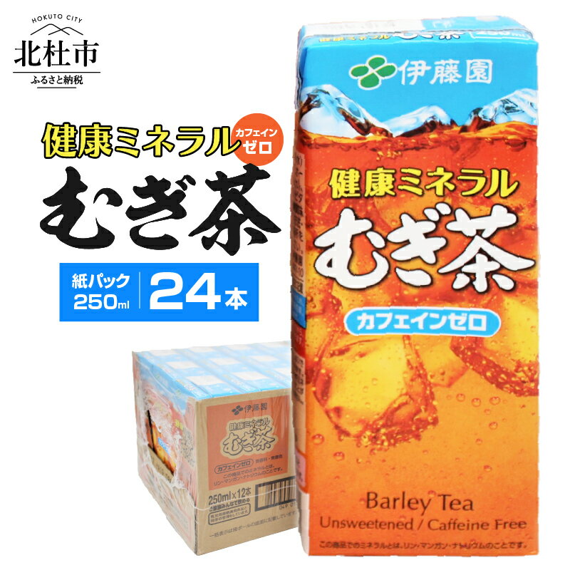 麦茶 むぎ茶 伊藤園 健康ミネラルむぎ茶 カフェインゼロ 紙パック 1ケース24本 250ml ケース ドリンク 配達 仕送りギフト 防災