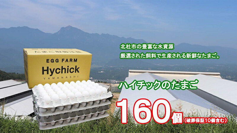 【ふるさと納税】卵 業務用 鶏卵白玉150個入（M〜Lサイズ）破卵保証10個入り 山梨県 北杜市産 八ヶ岳 限定 送料無料