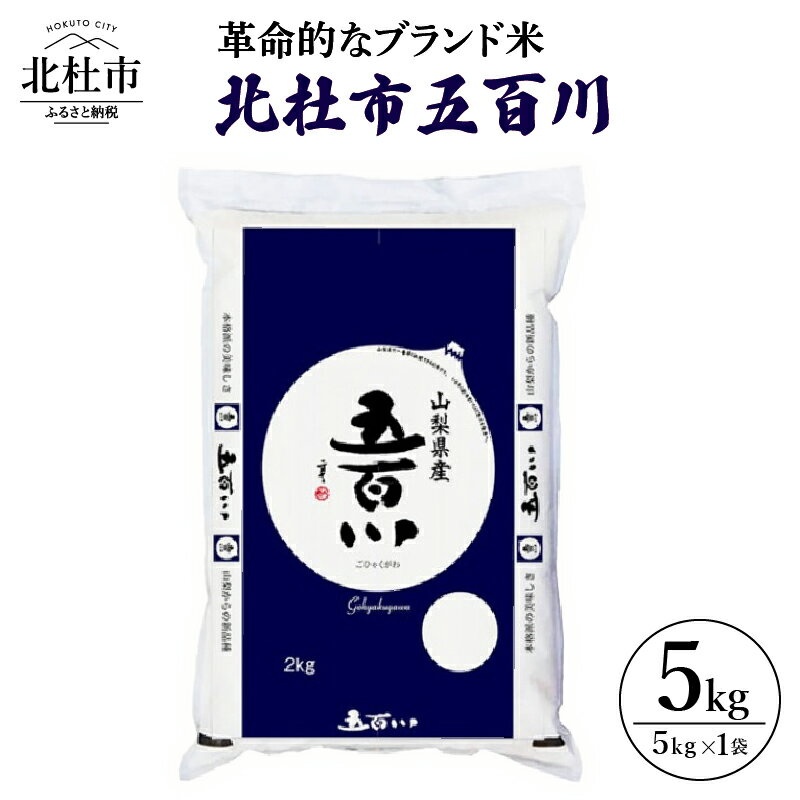 【ふるさと納税】 米 令和5年度米 北杜市 五百川 5kg 革命的なブランド米 山梨県北杜市 送料無料