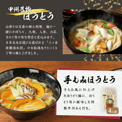 【ふるさと納税】 ほうとう セット 甲州名物 郷土料理 山梨 手もみほうとう かぼちゃほうとう 辛みそほうとう 送料無料 画像1