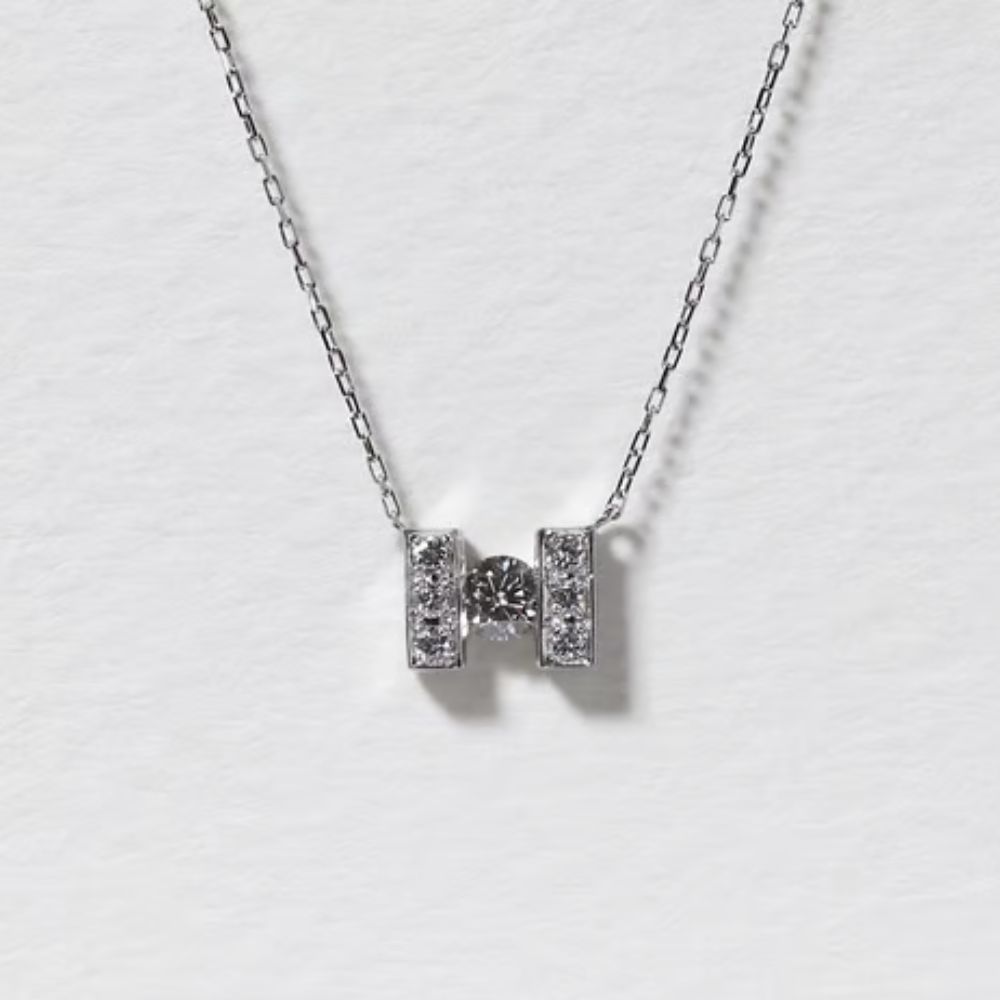 ふるさと納税 プラチナ 0.15ct H字ネックレス 山梨県 甲斐市 BQ-191 f192104-kai-10001489 山梨県甲斐市 サンプル画像2