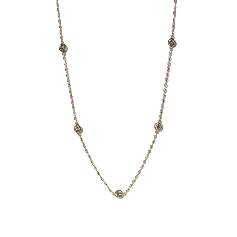 【ふるさと納税】K18 0.55ct ダイヤモンドステーションネックレス 山梨県甲斐市 BQ-200 f192104-kai-10001558 山梨県甲斐市 サンプル画像2