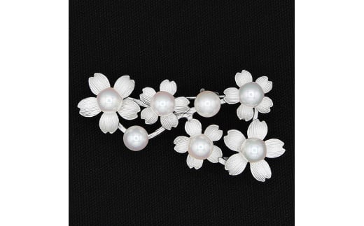 102位! 口コミ数「0件」評価「0」 アコヤ真珠 パール ブローチ 7mm 7個付　SV925 (25398)