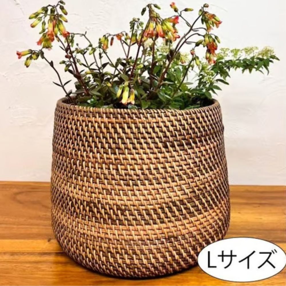 Rakuten - 【ふるさと納税】ラタンコロンバスケット（Lサイズ）山梨県 甲斐市 BV-67