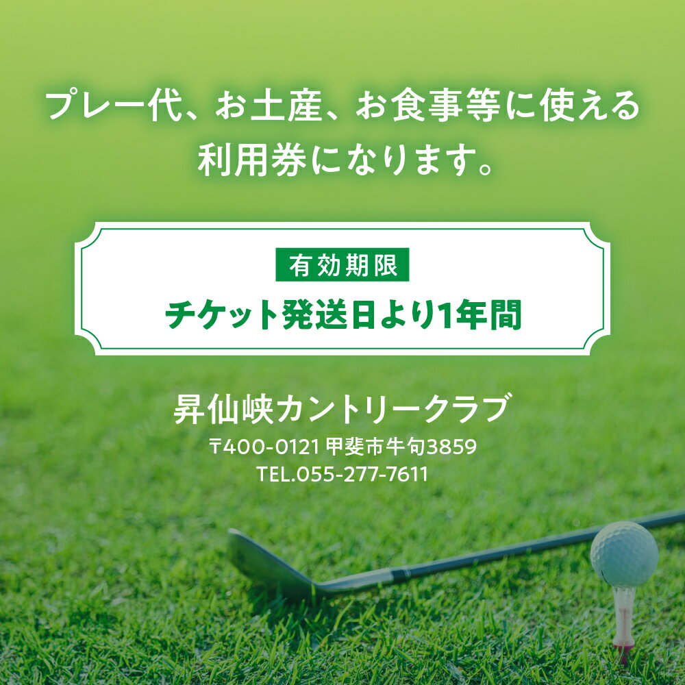 【ふるさと納税】昇仙峡カントリークラブ　施設利用券A　3,000円分 施設利用券B　5,000円分　[山梨 ゴルフ ゴルフ場利用券 チケット] 券 チケット プレー券 ゴルフ ゴルフ場 割 ゴルフ利用券 ゴルフ場利用券 山梨県 甲斐市