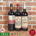 【ふるさと納税】新!甲斐市産赤ワイン3本セット ワイン 家飲み 赤ワイン 日本ワイン 山梨ワイン 定番 テーブルワイン お酒 山梨 甲斐市 サントリー 飲み比べ(AD-34)(4)