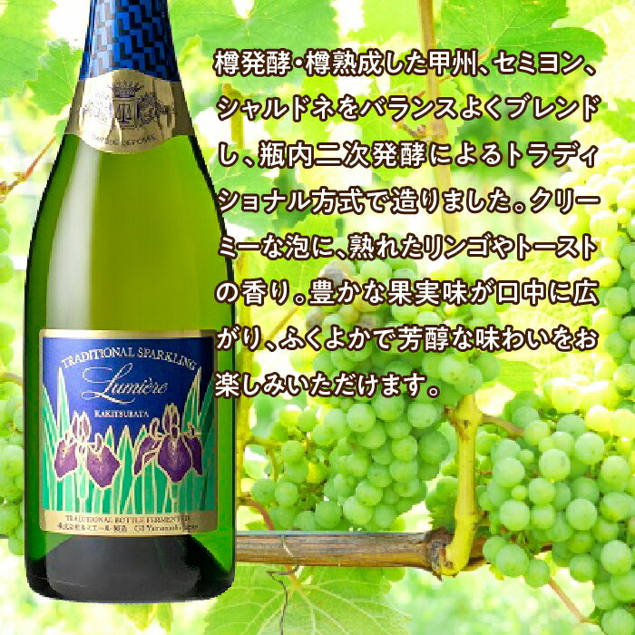 【ふるさと納税】トラディショナルスパークリング　カキツバタ ふるさと納税 ワイン 笛吹市 山梨ワイン 酒 アルコール 山梨県 記念品 お祝い 送料無料 063-003