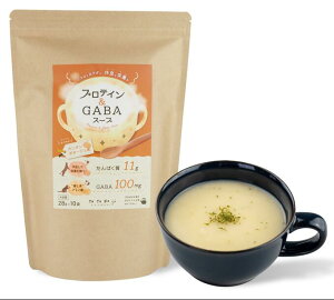 【ふるさと納税】プロテイン＆GABAスープオニオンポタージュ味粉末プロテインスープ　10包×1袋リラックス GABA 整う お手軽持ち運び 個包装